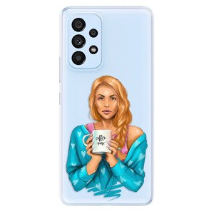 Odolné silikonové pouzdro iSaprio - Coffe Now - Redhead - Samsung Galaxy A73 5G