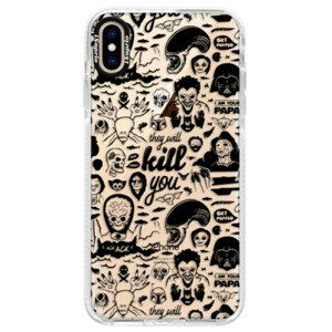 Silikonové pouzdro Bumper iSaprio - Comics 01 - black - iPhone XS Max