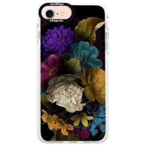 Silikonové pouzdro Bumper iSaprio - Dark Flowers - iPhone 7