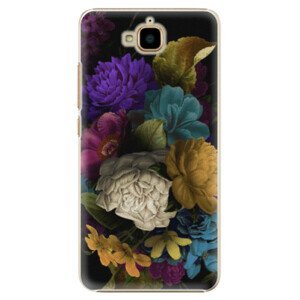 Plastové pouzdro iSaprio - Dark Flowers - Huawei Y6 Pro