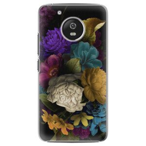 Plastové pouzdro iSaprio - Dark Flowers - Lenovo Moto G5