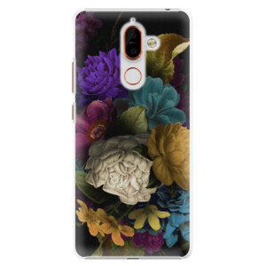 Plastové pouzdro iSaprio - Dark Flowers - Nokia 7 Plus
