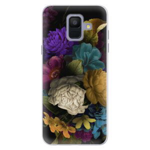 Silikonové pouzdro iSaprio - Dark Flowers - Samsung Galaxy A6