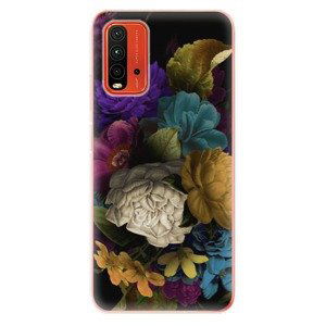 Odolné silikonové pouzdro iSaprio - Dark Flowers - Xiaomi Redmi 9T