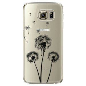 Plastové pouzdro iSaprio - Three Dandelions - black - Samsung Galaxy S6