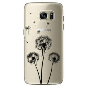 Plastové pouzdro iSaprio - Three Dandelions - black - Samsung Galaxy S7