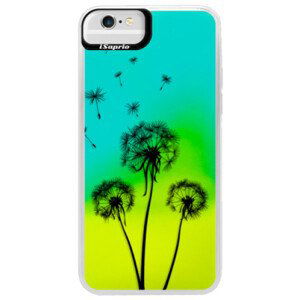 Neonové pouzdro Blue iSaprio - Three Dandelions - black - iPhone 6 Plus/6S Plus