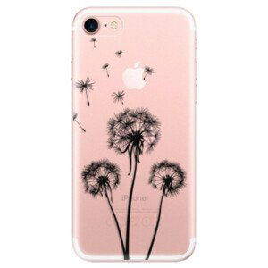 Odolné silikonové pouzdro iSaprio - Three Dandelions - black - iPhone 7