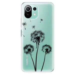 Odolné silikonové pouzdro iSaprio - Three Dandelions - black - Xiaomi Mi 11 Lite