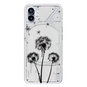 Odolné silikonové pouzdro iSaprio - Three Dandelions - black - Nothing Phone (1)