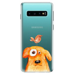 Plastové pouzdro iSaprio - Dog And Bird - Samsung Galaxy S10