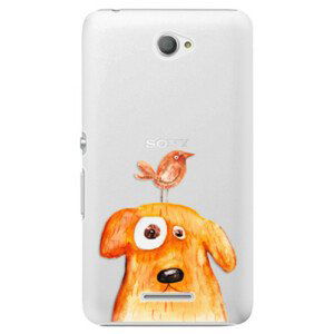 Plastové pouzdro iSaprio - Dog And Bird - Sony Xperia E4