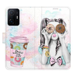 Flipové pouzdro iSaprio - Donut Worry Girl - Xiaomi 11T / 11T Pro