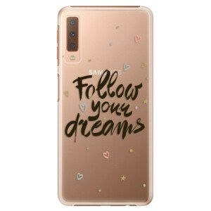 Plastové pouzdro iSaprio - Follow Your Dreams - black - Samsung Galaxy A7 (2018)