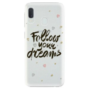 Plastové pouzdro iSaprio - Follow Your Dreams - black - Samsung Galaxy A20e