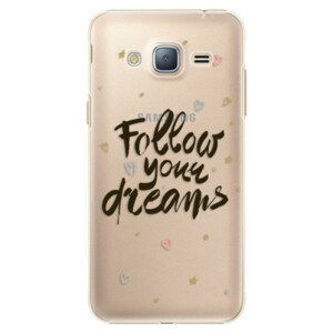 Plastové pouzdro iSaprio - Follow Your Dreams - black - Samsung Galaxy J3 2016
