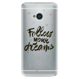 Plastové pouzdro iSaprio - Follow Your Dreams - black - HTC One M7