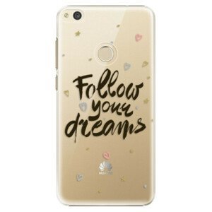 Plastové pouzdro iSaprio - Follow Your Dreams - black - Huawei P8 Lite 2017