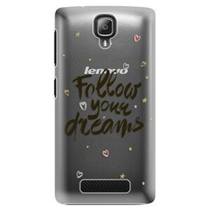 Plastové pouzdro iSaprio - Follow Your Dreams - black - Lenovo A1000