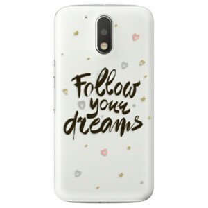 Plastové pouzdro iSaprio - Follow Your Dreams - black - Lenovo Moto G4 / G4 Plus