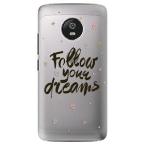 Plastové pouzdro iSaprio - Follow Your Dreams - black - Lenovo Moto G5