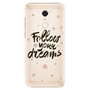 Plastové pouzdro iSaprio - Follow Your Dreams - black - Xiaomi Redmi 5 Plus