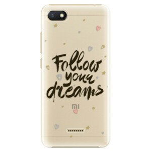 Plastové pouzdro iSaprio - Follow Your Dreams - black - Xiaomi Redmi 6A