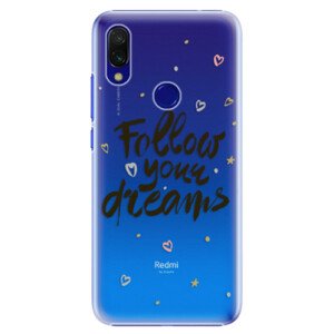 Plastové pouzdro iSaprio - Follow Your Dreams - black - Xiaomi Redmi 7