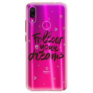 Plastové pouzdro iSaprio - Follow Your Dreams - black - Xiaomi Redmi Note 7