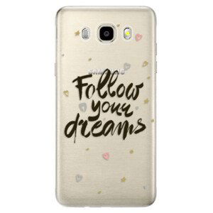 Odolné silikonové pouzdro iSaprio - Follow Your Dreams - black - Samsung Galaxy J5 2016