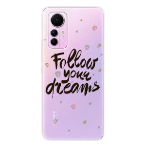 Odolné silikonové pouzdro iSaprio - Follow Your Dreams - black - Xiaomi 12 Lite