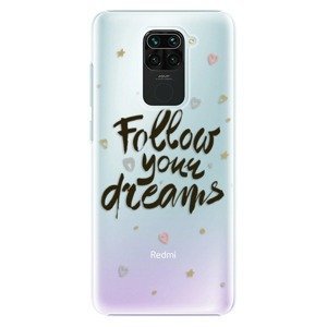Plastové pouzdro iSaprio - Follow Your Dreams - black - Xiaomi Redmi Note 9