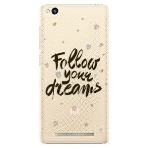 Plastové pouzdro iSaprio - Follow Your Dreams - black - Xiaomi Redmi 3
