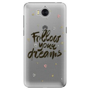 Plastové pouzdro iSaprio - Follow Your Dreams - black - Huawei Y5 2017 / Y6 2017