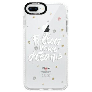 Silikonové pouzdro Bumper iSaprio - Follow Your Dreams - white - iPhone 8 Plus
