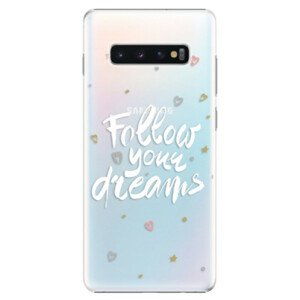 Plastové pouzdro iSaprio - Follow Your Dreams - white - Samsung Galaxy S10+