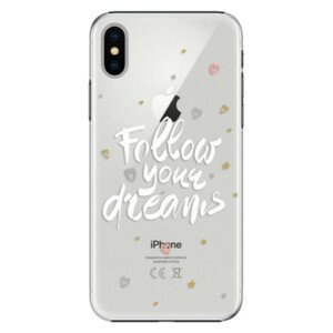 Plastové pouzdro iSaprio - Follow Your Dreams - white - iPhone X
