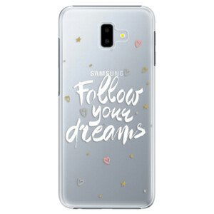 Plastové pouzdro iSaprio - Follow Your Dreams - white - Samsung Galaxy J6+