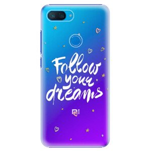 Plastové pouzdro iSaprio - Follow Your Dreams - white - Xiaomi Mi 8 Lite