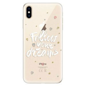 Silikonové pouzdro iSaprio - Follow Your Dreams - white - iPhone XS Max