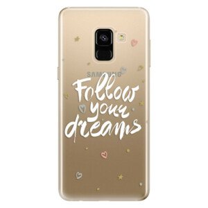 Odolné silikonové pouzdro iSaprio - Follow Your Dreams - white - Samsung Galaxy A8 2018