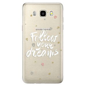 Odolné silikonové pouzdro iSaprio - Follow Your Dreams - white - Samsung Galaxy J5 2016