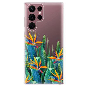 Odolné silikonové pouzdro iSaprio - Exotic Flowers - Samsung Galaxy S22 Ultra 5G