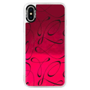 Neonové pouzdro Pink iSaprio - Fancy - black - iPhone XS