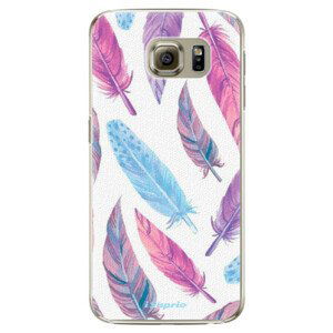 Plastové pouzdro iSaprio - Feather Pattern 10 - Samsung Galaxy S6