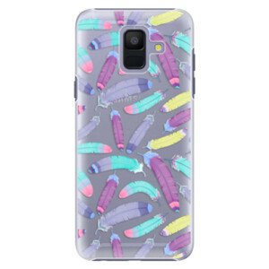 Plastové pouzdro iSaprio - Feather Pattern 01 - Samsung Galaxy A6