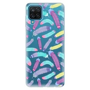 Odolné silikonové pouzdro iSaprio - Feather Pattern 01 - Samsung Galaxy A12