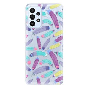 Odolné silikonové pouzdro iSaprio - Feather Pattern 01 - Samsung Galaxy A23 / A23 5G