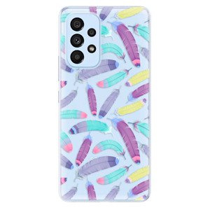 Odolné silikonové pouzdro iSaprio - Feather Pattern 01 - Samsung Galaxy A73 5G