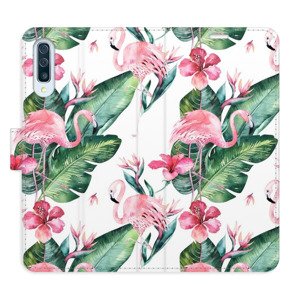 Flipové pouzdro iSaprio - Flamingos Pattern - Samsung Galaxy A50